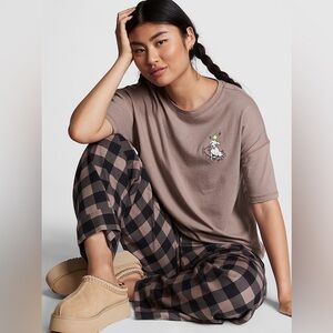 Victoria secret PINK flannel wide leg pajama pants XXL